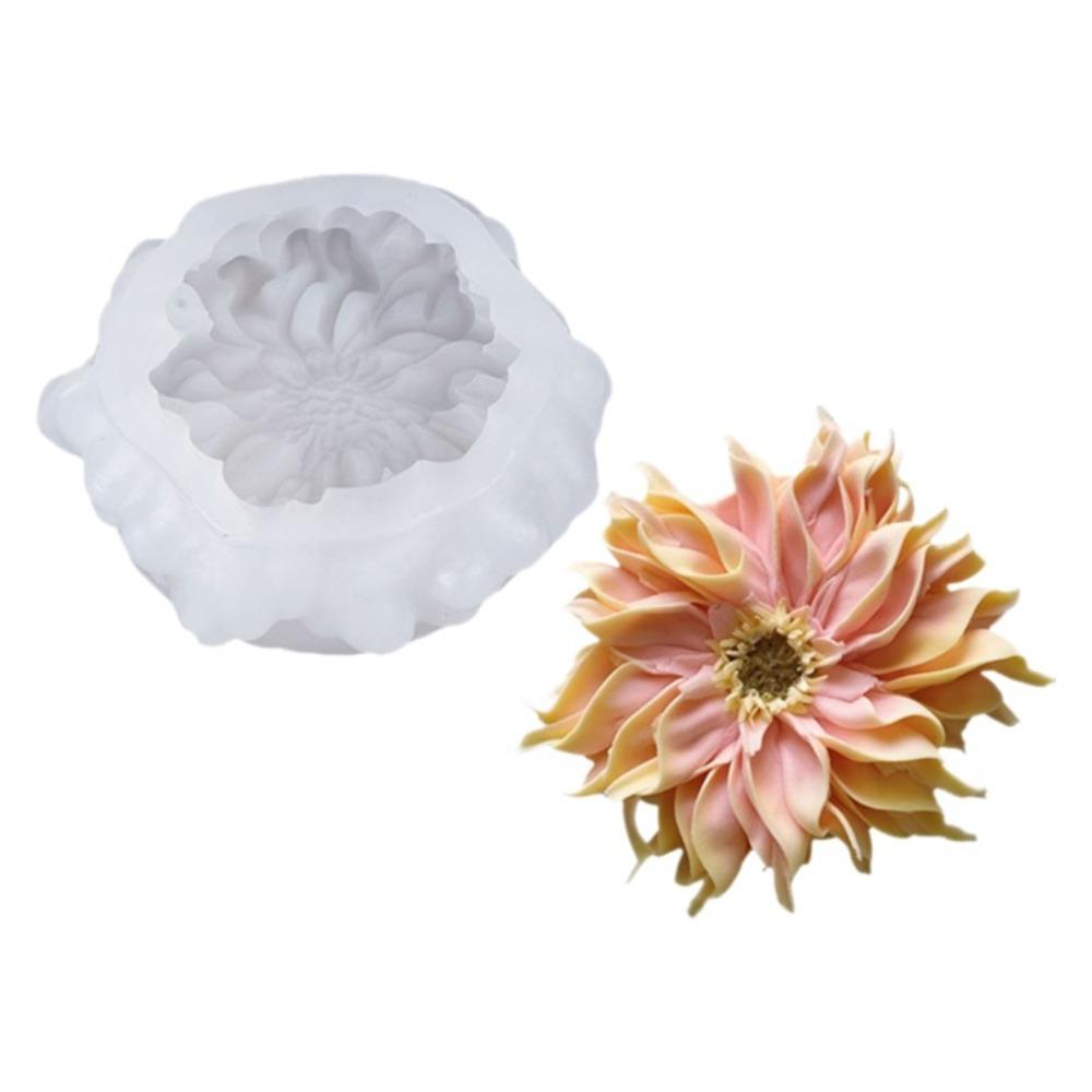 Nonstick Mousse Cake Decorating Flexible Candle Mold 3D Flower Silicone Mold  Soap Crafting