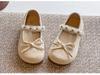 2026 Spring Girls' Bow Princess Soft Sole Leather Loafers
