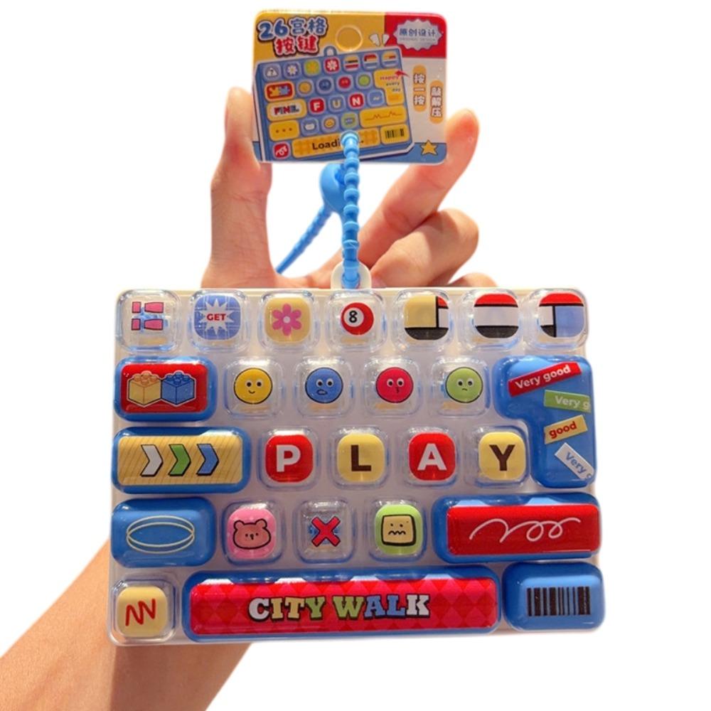 Desktop Decoration Fingertip Button Keyring Cartoon Fidget Bag Pendant Travel