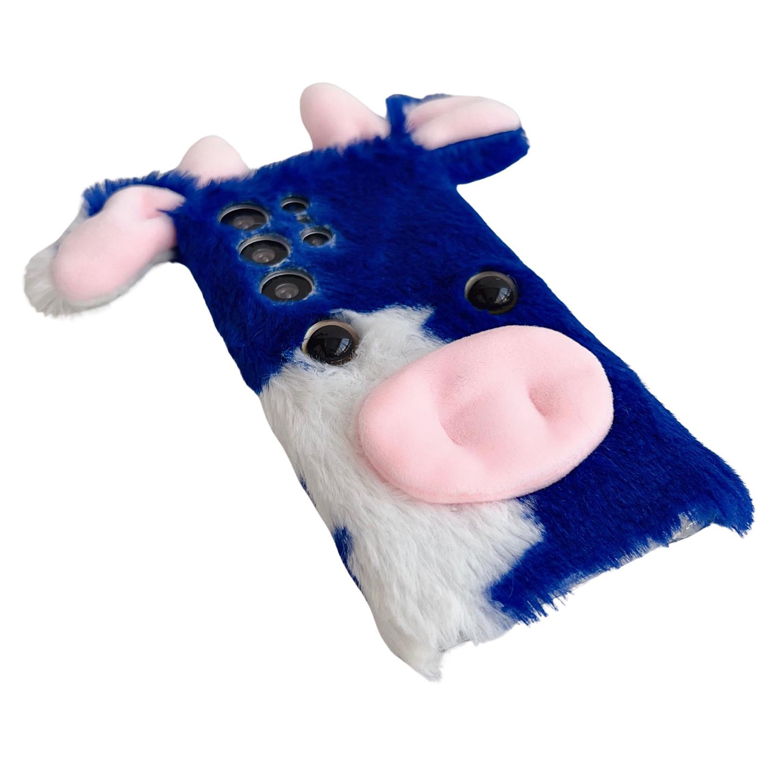 

For Samsung Galaxy S25 Ultra Case Fluffy Cows Ear Soft TPU Protective Phone Cover Red