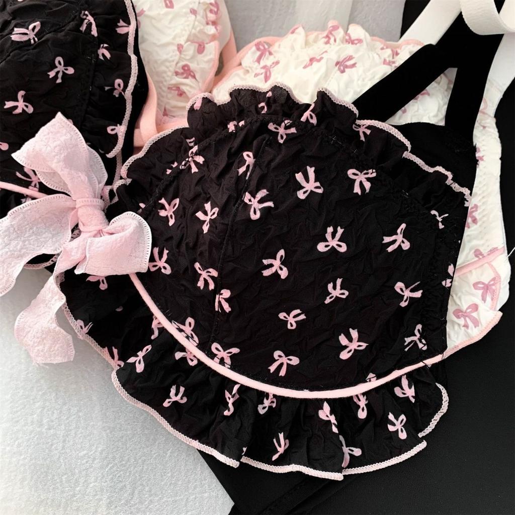 Women Black Pink Bras Cute Design Girls Underwear Push Up Sexy Bras Fashion Backless Sling Lace Lingerie