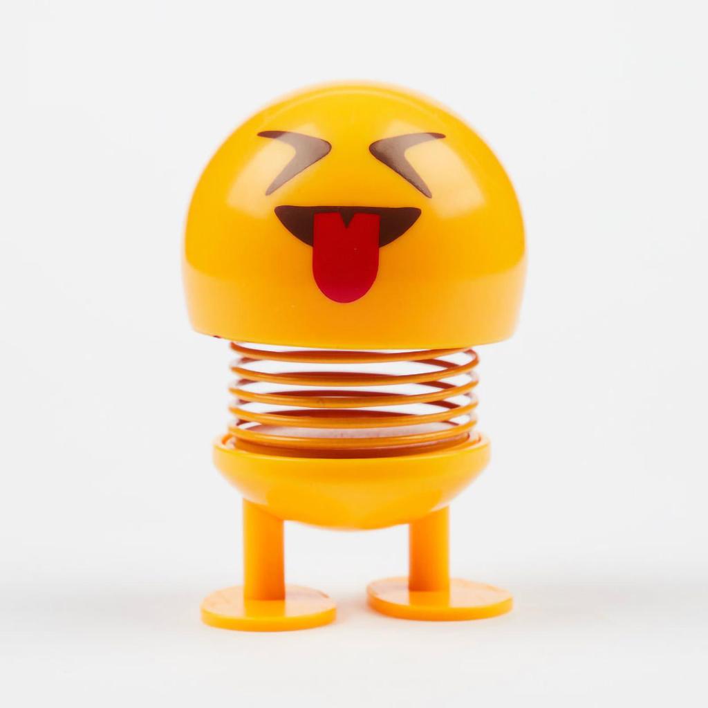 Zabawka z potrząsaną głową na wiosnę Urocza buźka Lalka emocji do samochodu Dekoracja wnętrza na deskę rozdzielczą samochodu