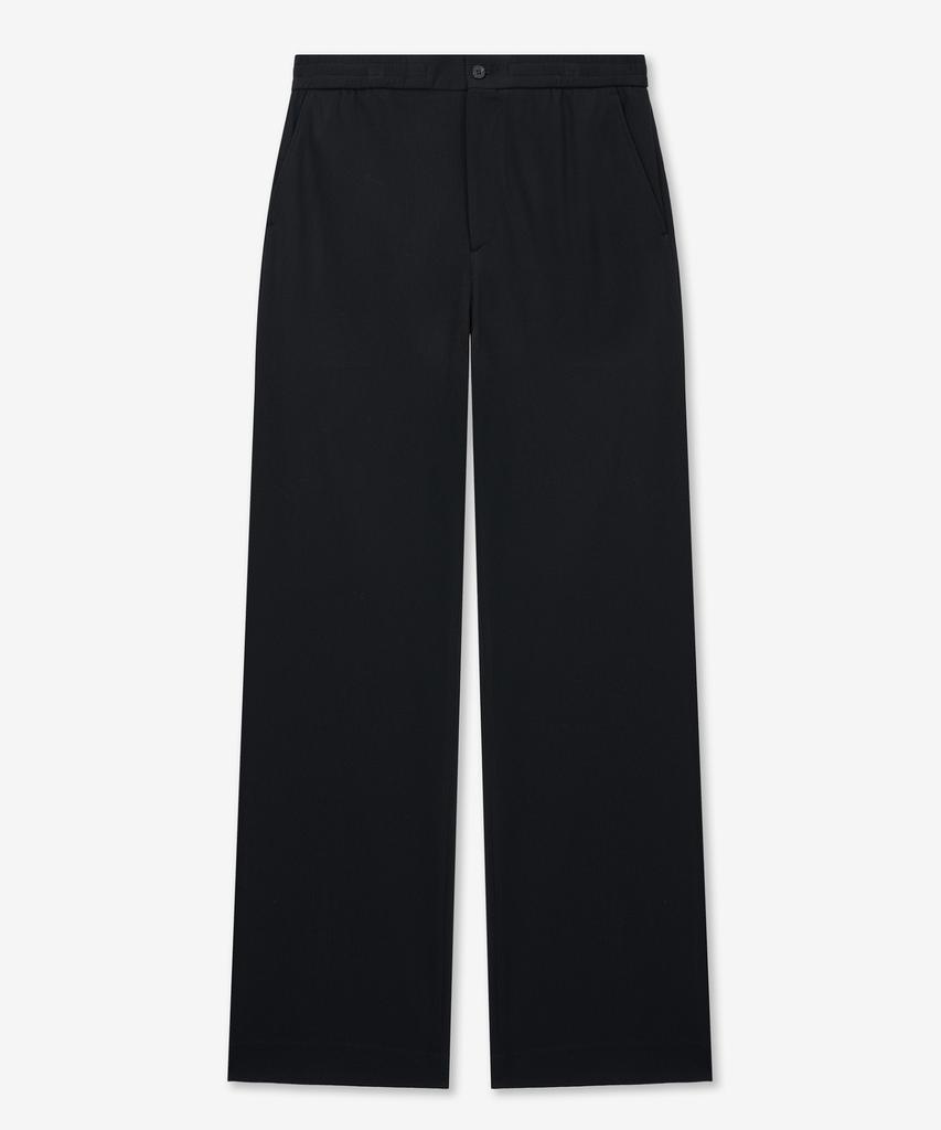 Tienjiti Wide Fit Ribbed Banding Pants (Black) Tnpa6E109Bk