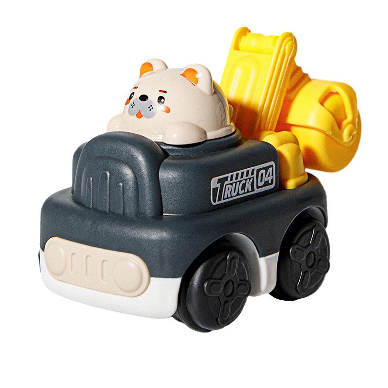 New Sugar Cartoon Animals Boys And Girls Inertial Engineering Car Toys For Children