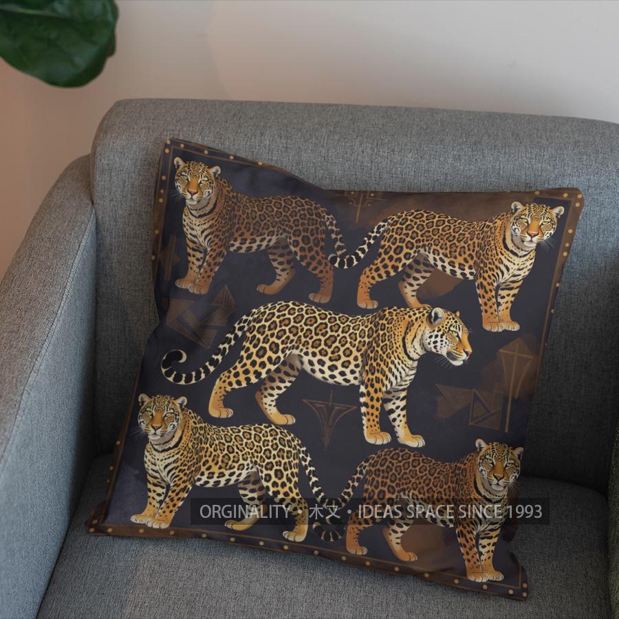 2D Leopardenmuster Quadratisches Kissen Für Moderne Dekoration Muster Kissenbezug Geeignet Für Sofa Schlafzimmer Auto Kissenbezug