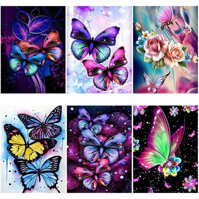 DIY 5D Diamond Painting Full Round Drill Color Butterfly Diamond Art Embroidery Animal Cross Stitch Resin Home Decor Gift