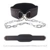 Black Thick Dip Belt for Weightlifting training,Pull Ups Belt with chain,Powerlifting and Bodybuilding Workouts Waist Protection