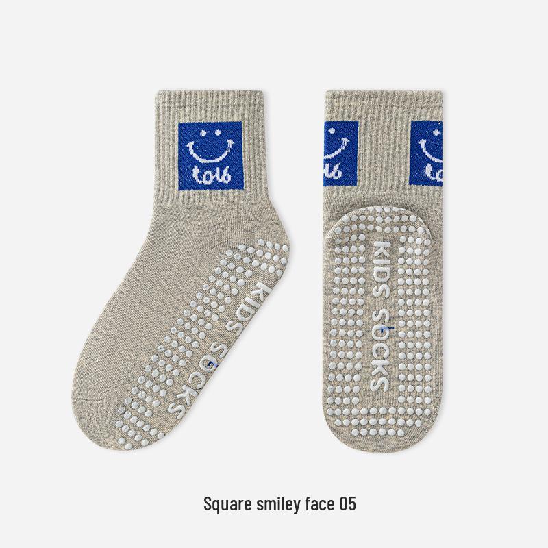 Trendy Anti-slip Mid-calf Socks for Men, Women, and Children - Ideal for Home, Indoor, Sports, and Trampoline Activities