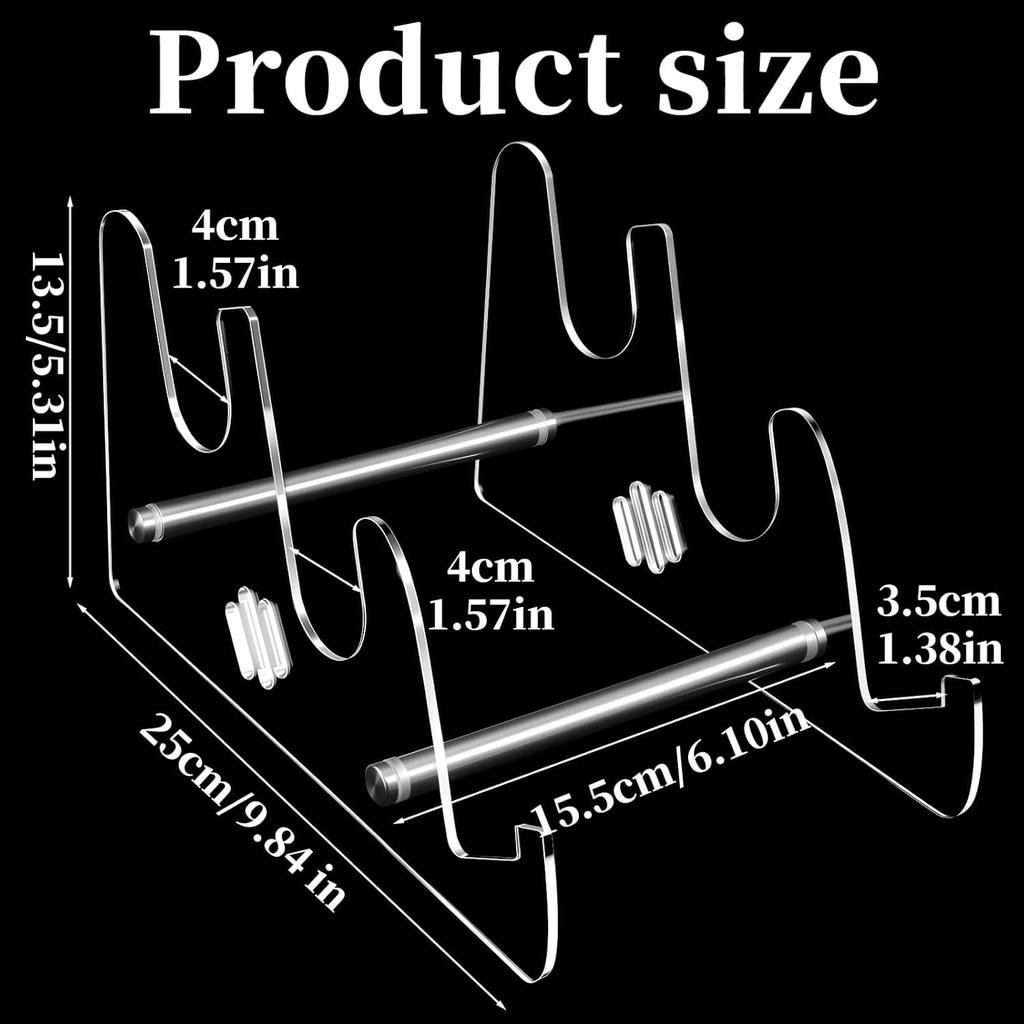 Acrylic 3 Tier Keyboards Display Stand, Desktop Clear Rack Computer Storage Shelf, Keyboards Storage Holder Trays, Mechanical Keyboard Holders for