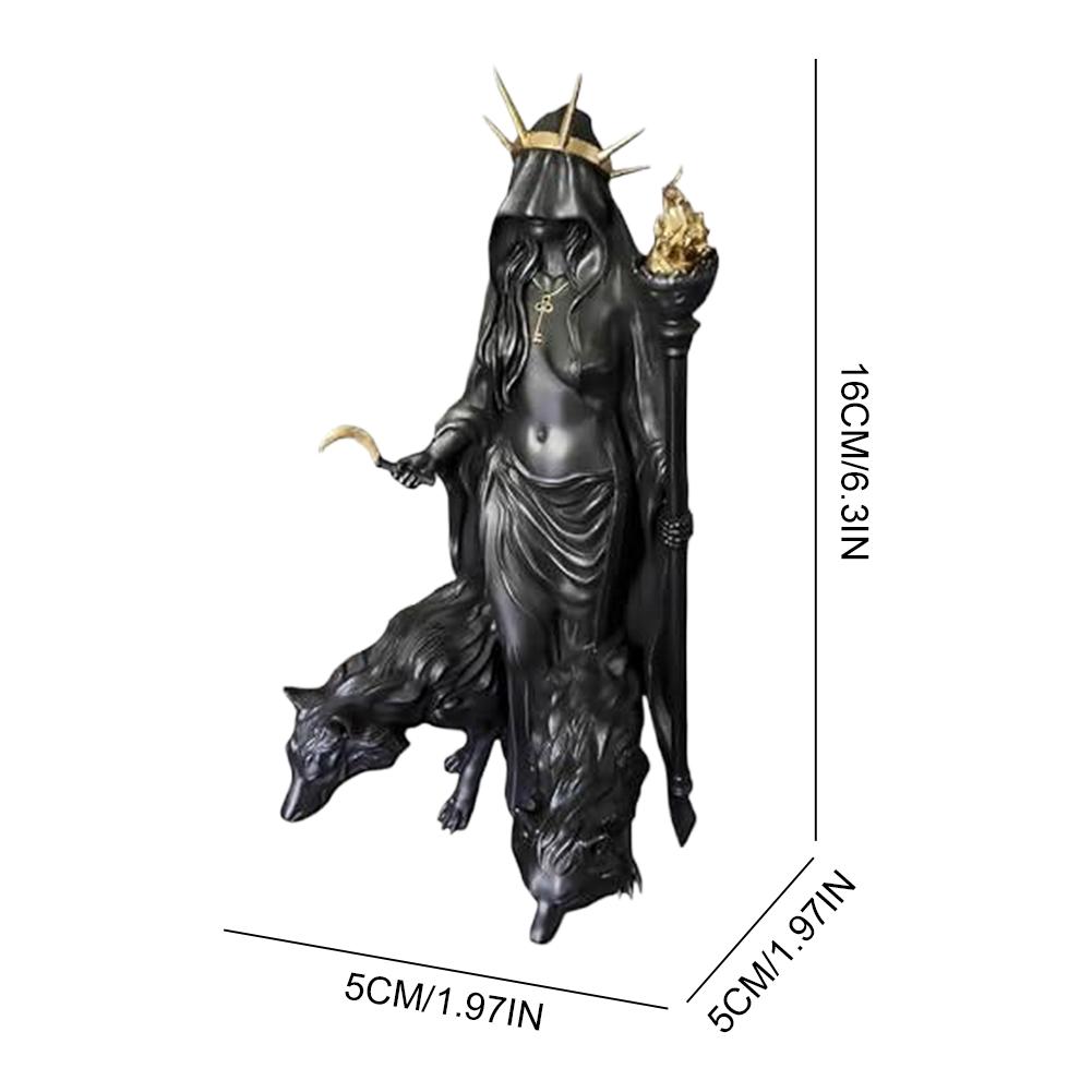 Hekate Niktipolos Sculpture Wear Resist The Witch of Night Statue Multi-Purpose Hecate Resin Sculpture Ornament Halloween Gifts