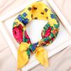 Women Square Scarf Ethnic Hijab Retro Handkerchief Head Wrap Head Scarves Muslim Floral Print Bandana Shawl Headscarf