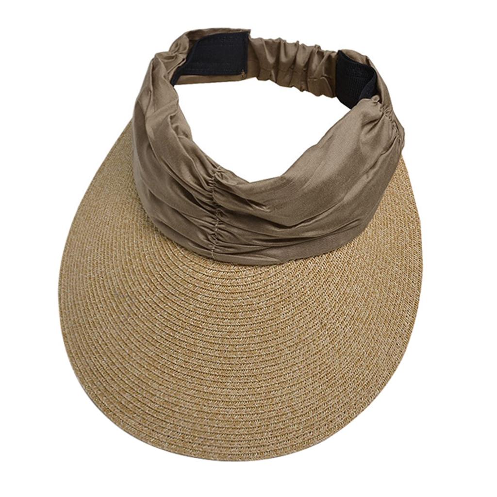 Sun Straw UV Sun Visor for Outdoor UV Protection [FakeFace] Women's Wide-Brimmed Visor, Hat, Protection, Spring/Summer Cap, Breathable, Sun-Blocking,