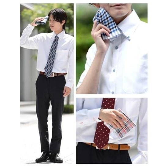 Businessman Support Handkerchief Gauze Weave French Twill Pile Mens 5 Piece Set 25cm 100 Cotton