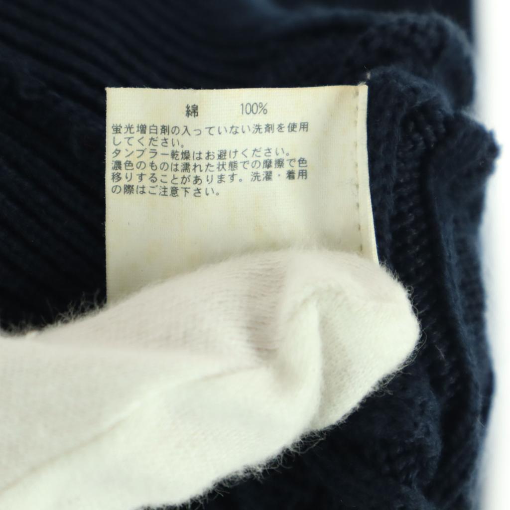 Brooks Brothers Fisherman Long sleeve High-neck half-zip cable knit cotton knit Women Used