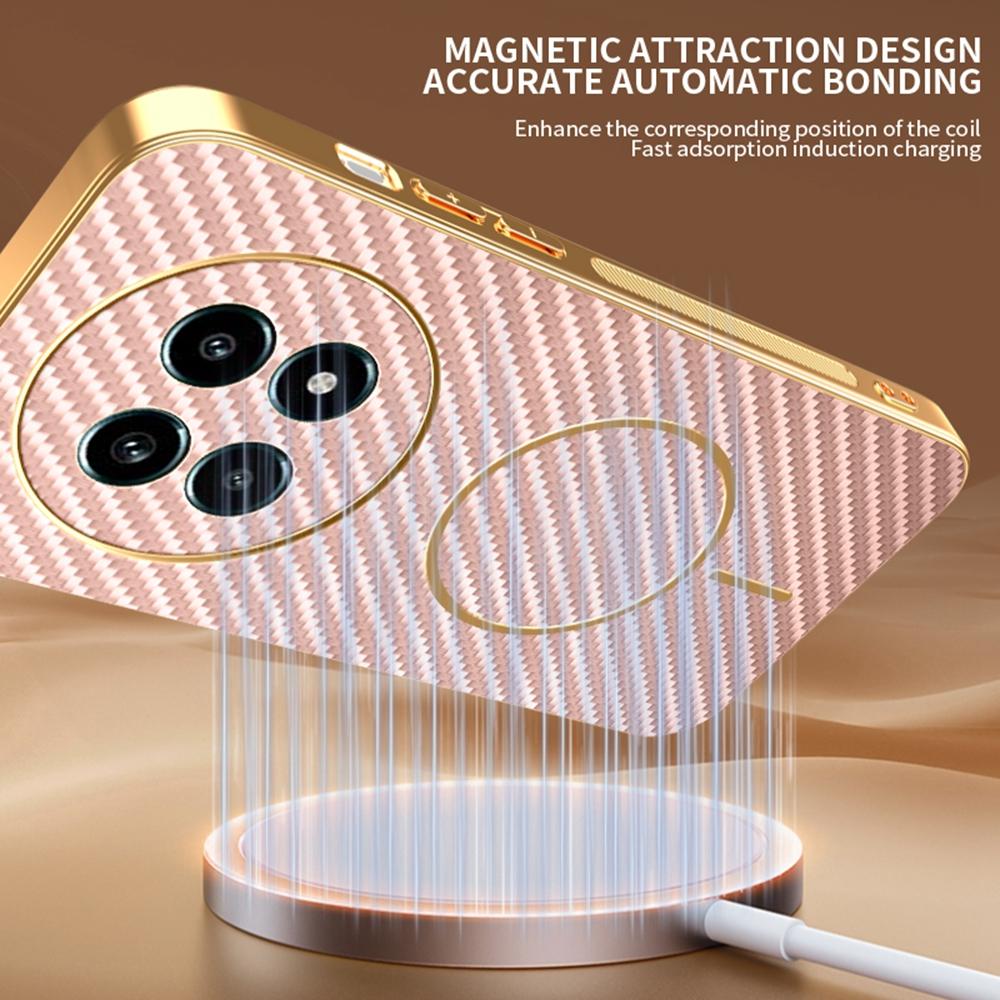 Pour Realme 13 Pro 5G (Global)/13 Pro+ 5G (Global) Coque de Téléphone Texture Fibre de Carbone Électroplaqué TPU Couverture Arrière