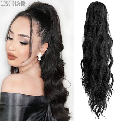 Synthetic Claw Clip In Ponytail Hair Extension Wavy Ponytail Extension Hair For Women Pony Tail Hair Hairpiece Black Brown