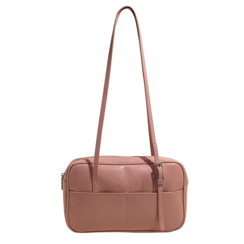 Niche commuting simple underarm Boston bag women 2025 summer temperament elegant casual shoulder tote bag tide