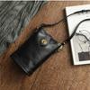 Johnature Freizeit natürliche weiche echte Rindsleder Frauen kleine Tasche vielseitige Retro einfarbig Schulter- und Umhängetaschen