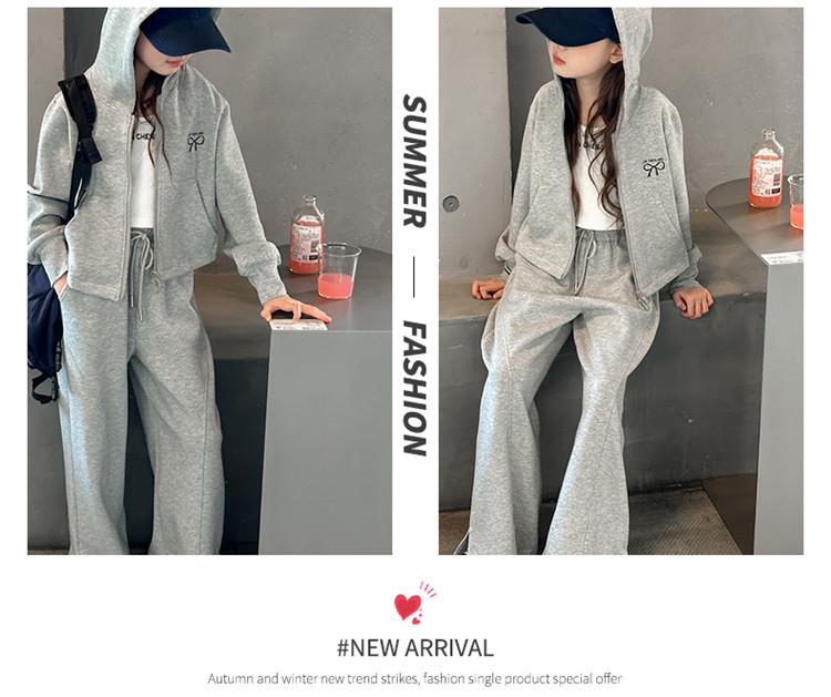 Girls' Trendy 2025 Spring & Autumn Casual Two-Piece Set: Fashionable Children's Clothing for Big Girls