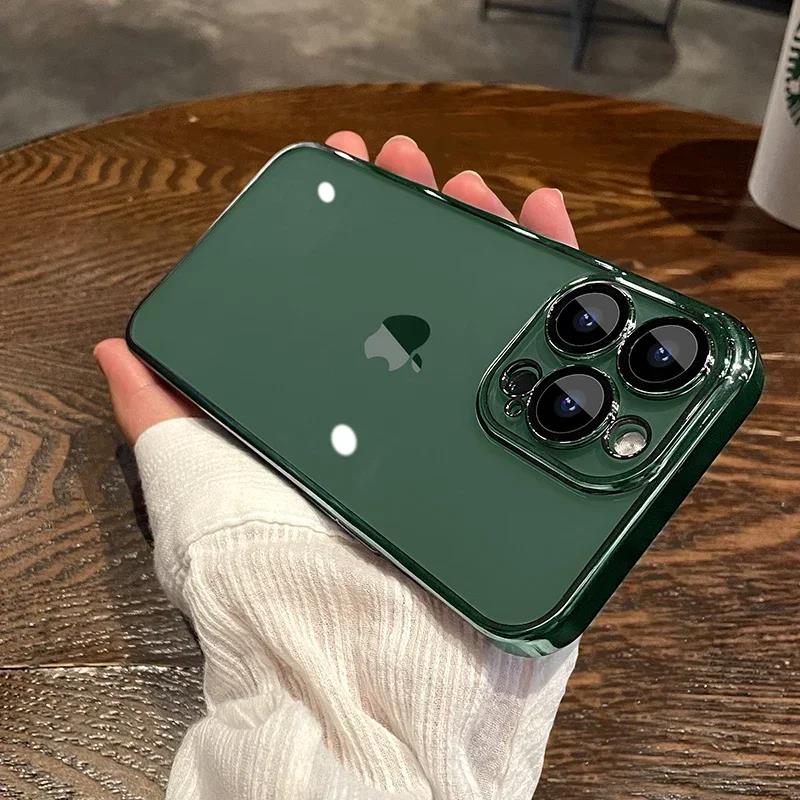 Plating Clear Phone Case For For Iphone 17 Air 16 1 14 13 11 12 Pro Max Plus 13 12 Mini Full Lens Protector Silicone Cover