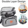 Multifunctional Double Layers Tote Cooler Lunch Bags for Women Men Large Capacity Travel Picnic Lunch Box with Shoulder Strap