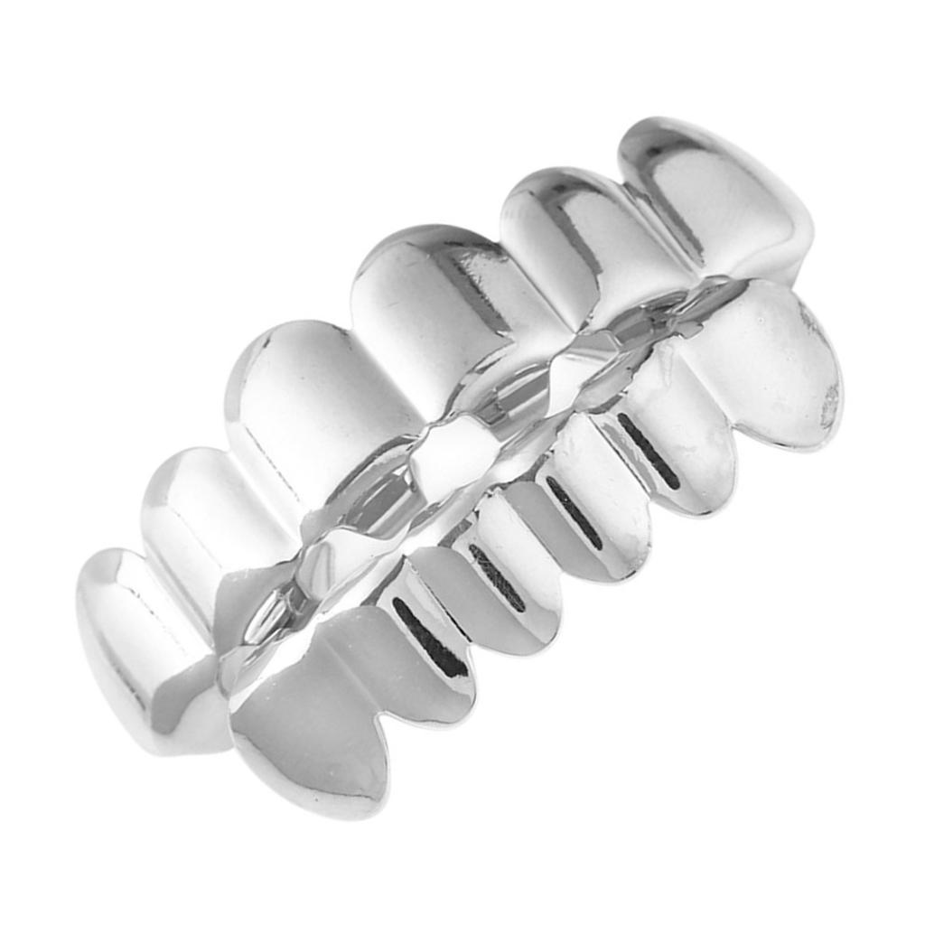 Stylowy zestaw Grillz Hip Hop na górne i dolne zęby, zdejmowane nakładki na zęby, łatwa instalacja, akcesoria dentystyczne na imprezy