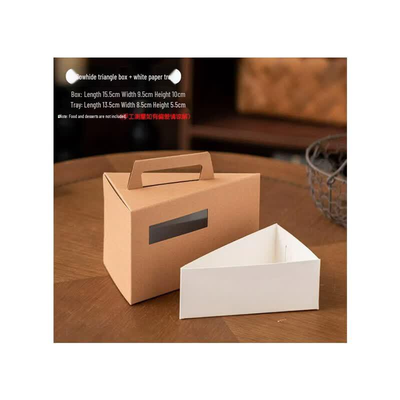 Portable Triangular Cake Slice Boxes