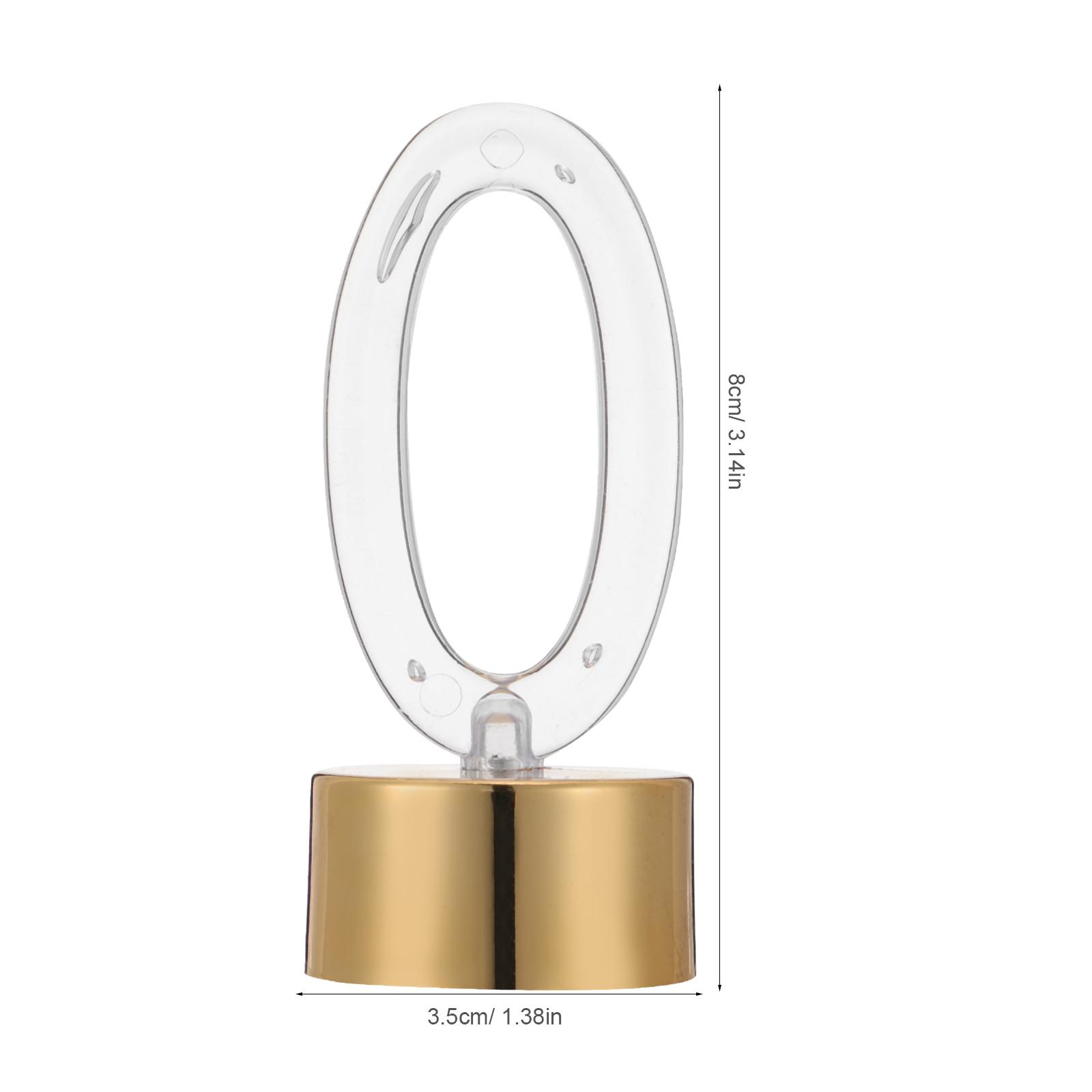 

10Pcs LED Gold Number Lamps Flameless Smokeless Birthday Cake Lights Decorative Party Supplies Number Lights золотистий