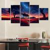 5 Pieces Canvas Wall Arts Landscape Poster Painting Nature Surreal Scenery Wallpaper Picture Printing Interior Artwork