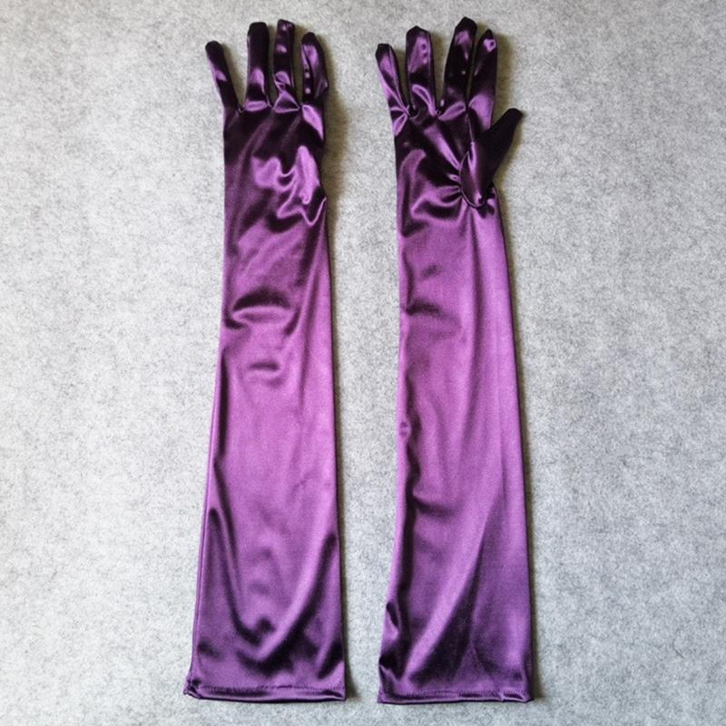 Verlängerte lange dehnbare Damen Handschuhe Spandex Elastische Armstulpen für Cosplay Anime Kostüm