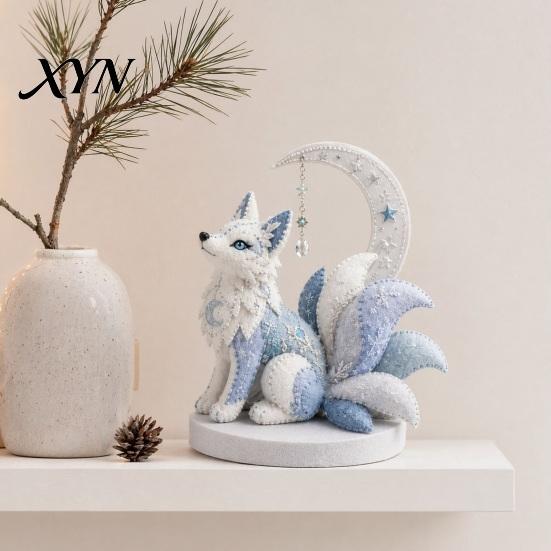 Bildschirmfreie Aktivität für Kinder Arktische Tiere DIY Patchwork-Set Anfänger, Winterwächter Tier-Nähset, 3D Anfänger Kuscheltier Mythisches Wesen