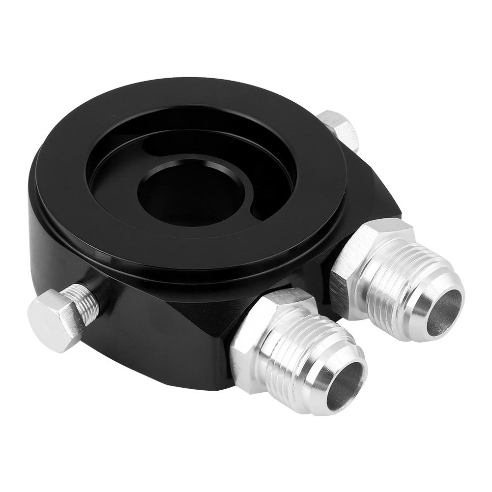 M20 X 1.5 Aluminum Oil Filter Cooler Plate Adapter 1/8 NPT Oil Cooler Kit Silver