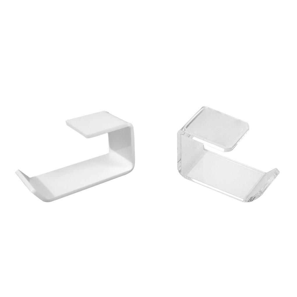 Headphone Hanger Bracket Acrylic Headset Stand Under Desk Earphone Storage Holder Rack