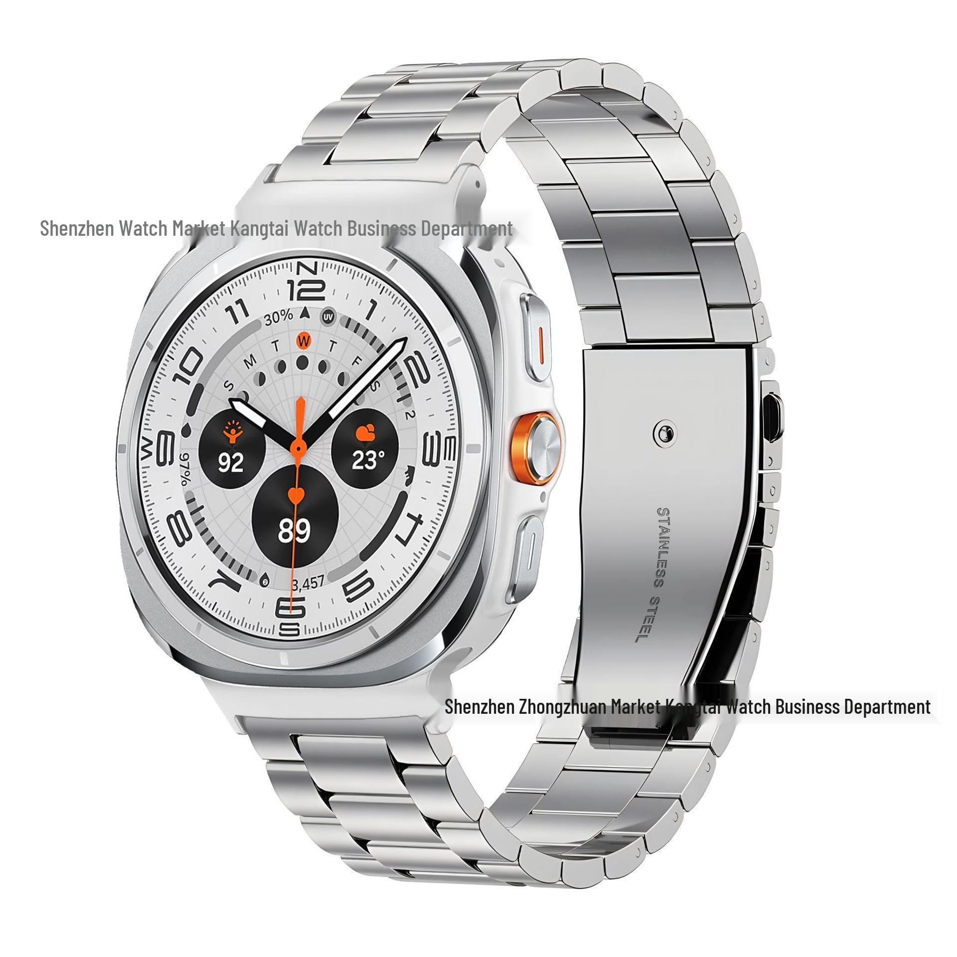 

Stainless Steel Three-Bead Band for Samsung Galaxy Watch7 Ultra Ultra 47mm