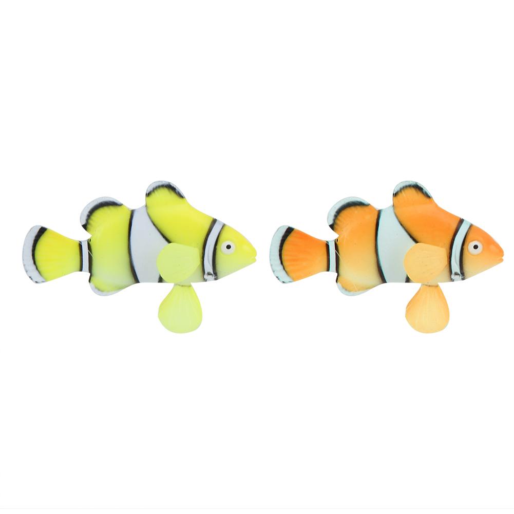 Silicone Bionic Luminous Clownfish Fish Swim Decoration for Fish Tank Aquarium