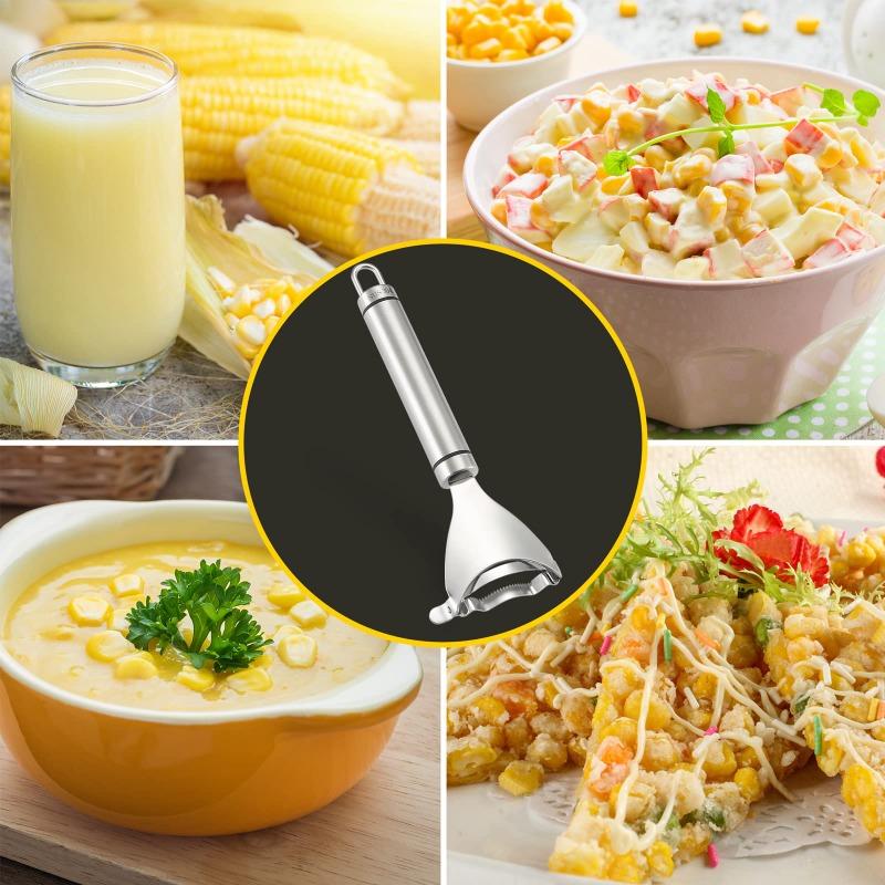 Corn Peeler Stainless Stee Corn Cob Stripper Tool Corn Thresher, Removes Corn Kernels From Corn Cobs In Seconds, Kitchen Gadget