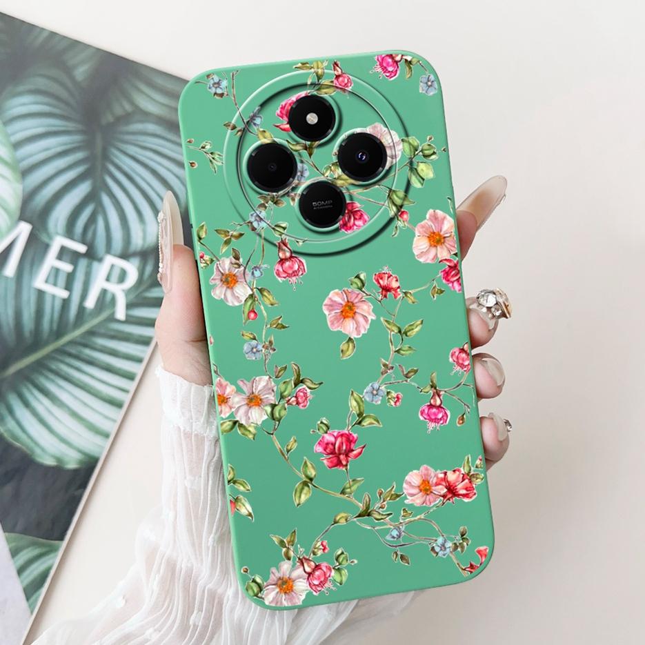 Für Xiaomi Redmi 14C Hülle Stylische Sonnenblume Hübsche Mädchen Rückabdeckung Weiche TPU Handyhülle Für Xiaomi Poco C75 C 75 Redmi14C Fundas