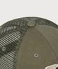 COVERNAT [Cozy Fit] Arch Logo Vintage Applique Trucker Cap Khaki