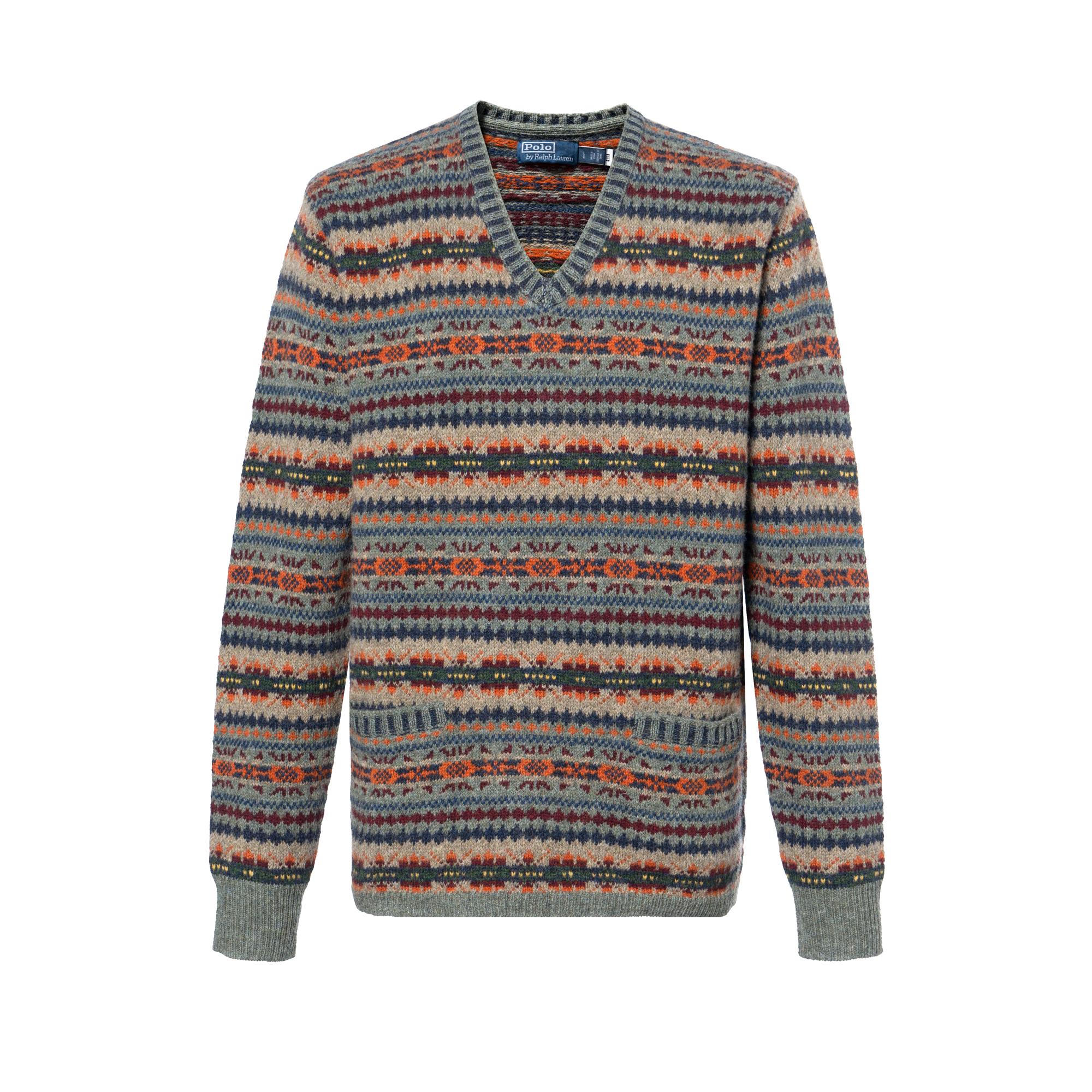 

Polo Ralph Lauren FW22 Полосатый вязаный свитер с V-образным вырезом Мужской свитер Милитари-зеленый 710879104-001 XL