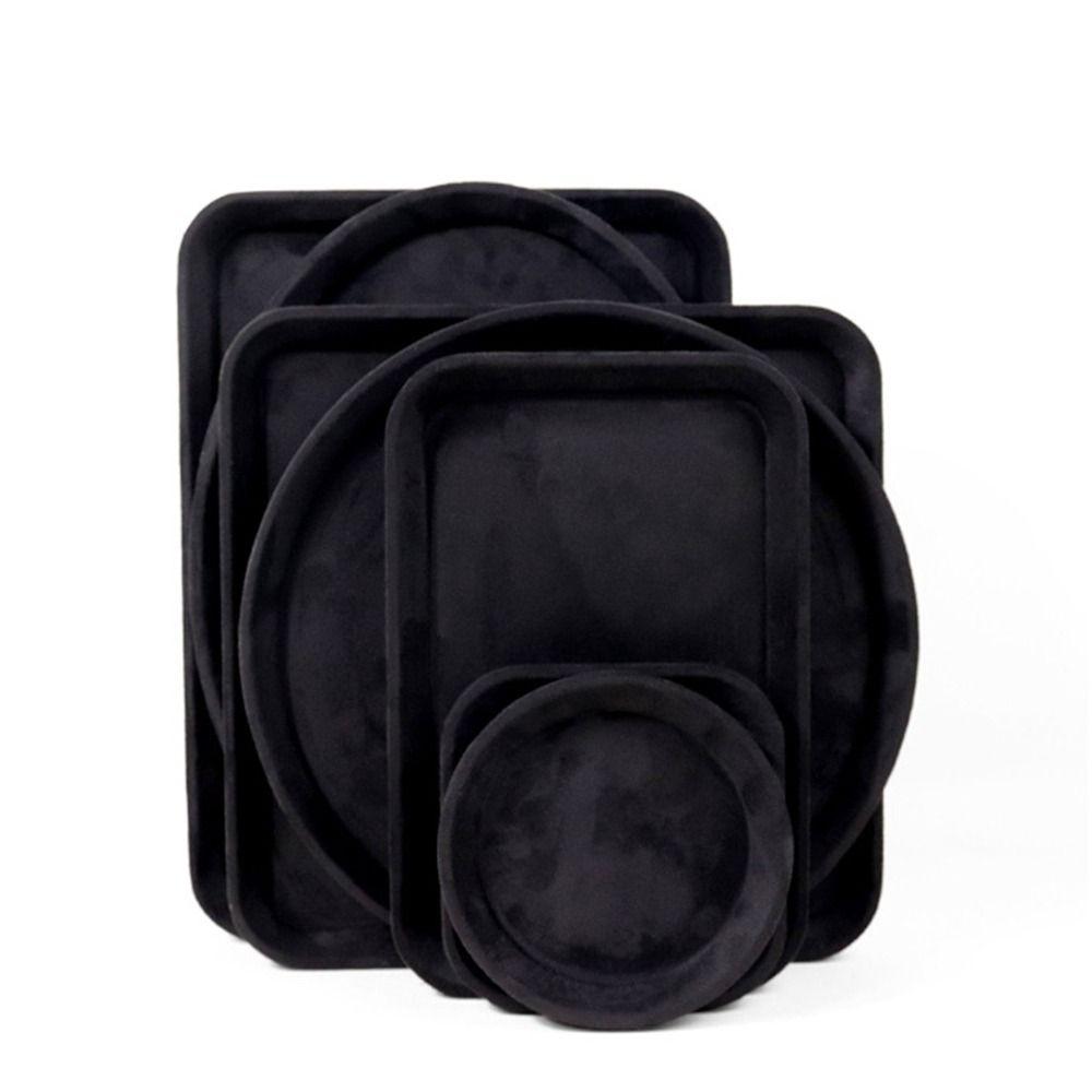 DIY Velvet Jewelry Display Tray Exquisite Solid Color Jewelry Storage Tray Blank Box Luxury Jewelry Tray Show Stand Photo Props
