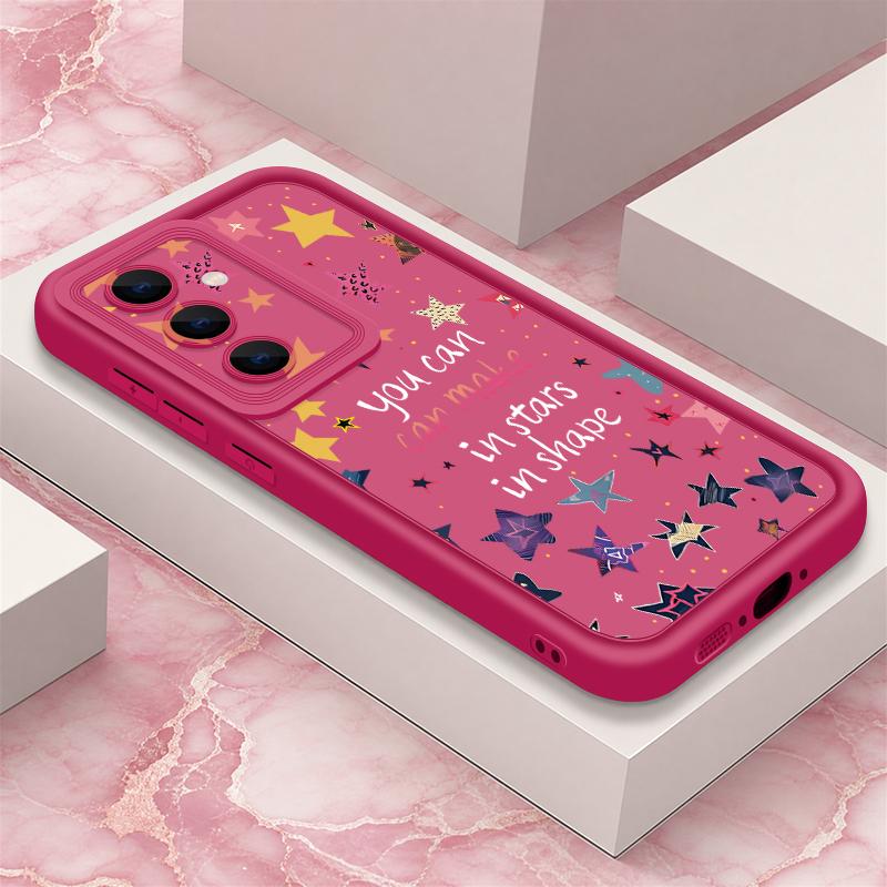 Colorful Stars Print Case For Samsung Galaxy A57 A37 A27 A17 5G A56 A36 A26 A16 A55 A54 S21 FE S22 S23 S24 Plus S25 S26 Ultra Shockproof Bumper Cover