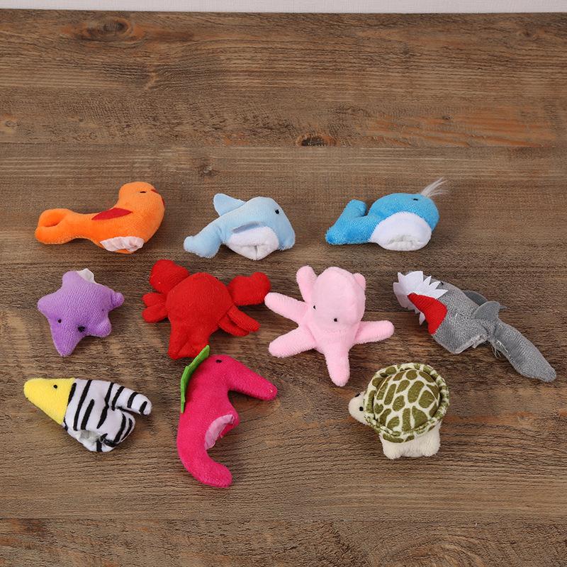 Cartoon Plush Finger Puppets, Animal/People/Sea/Christmas/Fruit Finger Toys, Educational Interactive Storytelling Toy for Kids