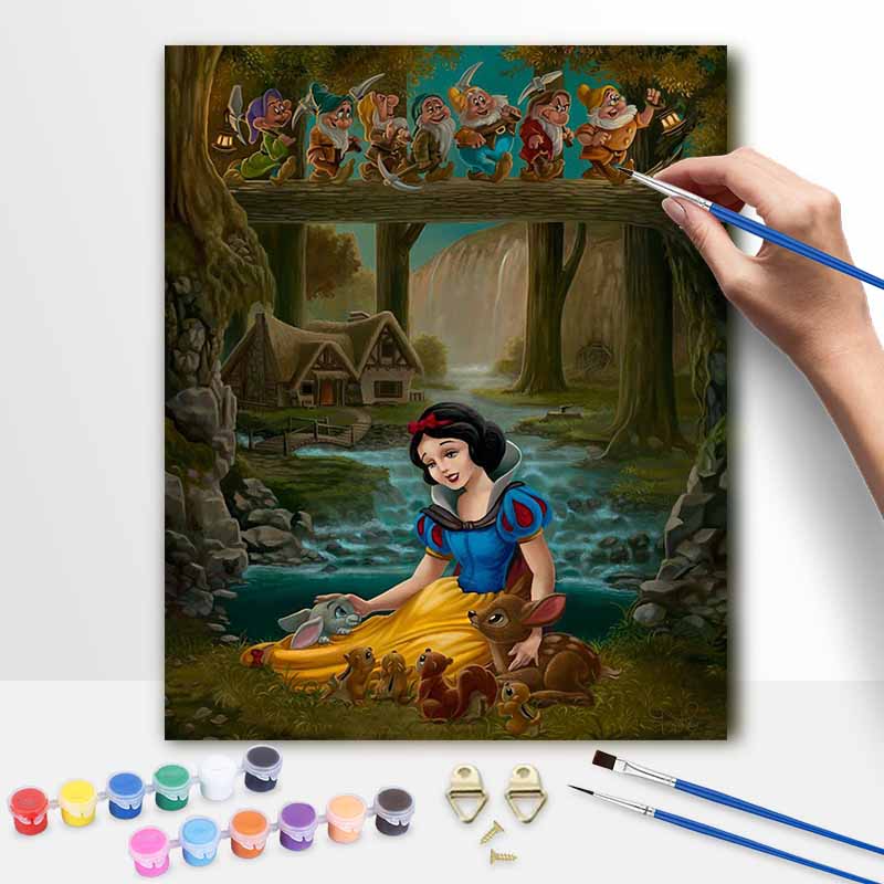Disney Snow White Painting Kit Canvas DIY Home Decor Gift