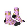 Cartoon Banana print pattern Soft breathable trend hip hop Versatile low-top men socks Suitable holiday gifts