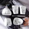 White Marble Texture Bathroom Supplies Toothpaste Dispenser Toothbrush Holder Cotton Swab Box Bathroom Decoration Accessories