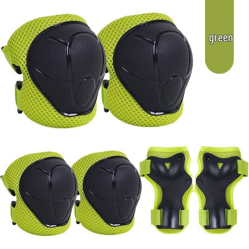Kids' 6-Piece Protective Gear Set for Skating, Cycling, Skiing & Balance Biking - Thickened Knee Pads & Wrist Guards