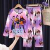 Neues Frühlings-Pyjama-Set Langarm Print Cartoon Jäger Pyjama Set Kinder Jungen Mädchen Nachtwäsche Nachthemd Hausanzug Kleiderset