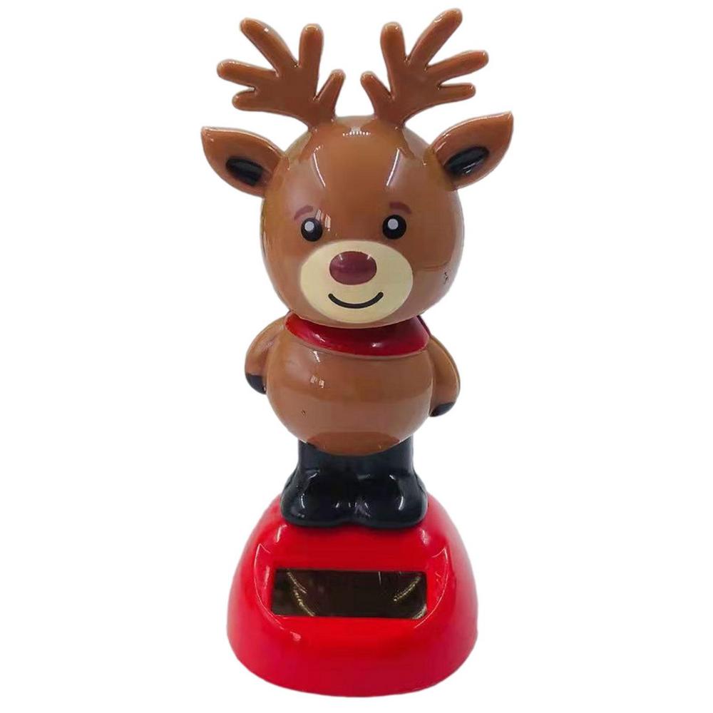 

Рождественские солнечные танцующие фигурки, качающиеся игрушки на солнечных батареях, симпатичная машинка, качающаяся голова, кукла, лось, Санта, снеговик, пингвин, качающиеся фигурки