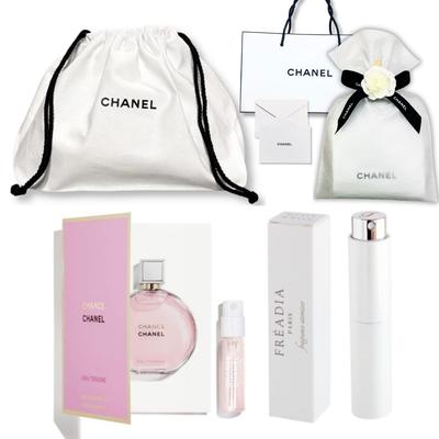 Eau De Parfum Eau Tendre Mini Perfume Drawstring and Perfect As a Return Birthday Christmas or White Day [Set] Pouch, Bag, Atomizer. Gift,