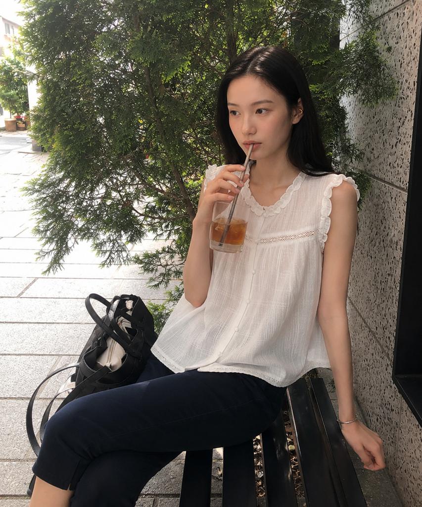 JUCYJUDY Sleeveless Frill Blouse J1Bl322F